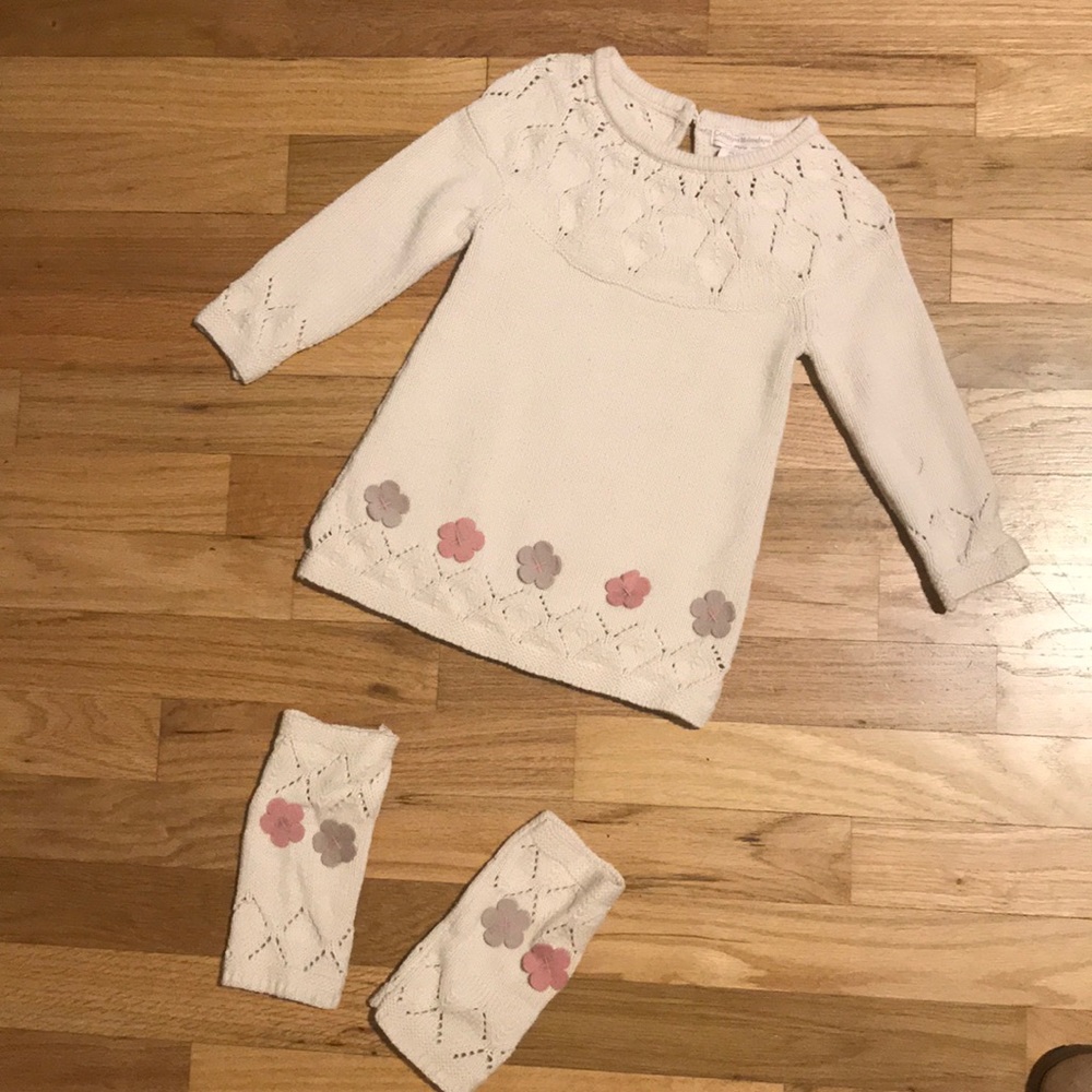 Sweater dress with matching leg warmers